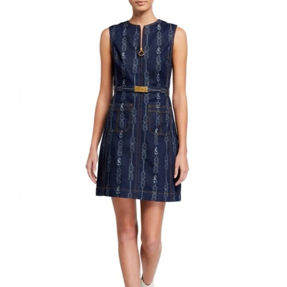 Tory Burch Blue Denim Dress